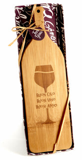 Buon Appetito Wine Shaped Cheese Board